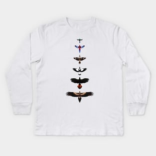 Australian Birds - Illustrated Kids Long Sleeve T-Shirt